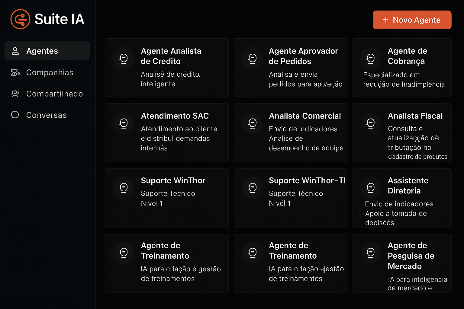 Interface da Suite IA